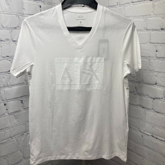 A/X Armani Exchange V-Neck Short Sleeve T-Shirt - Picture 1 of 11